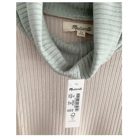 NWT Madewell Colorblock Turtleneck XL - Picture 5 of 7